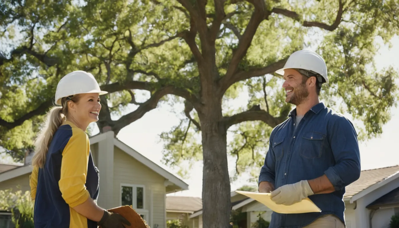 A homeowner reviewing a tree with a local provider in the Chanhassen area